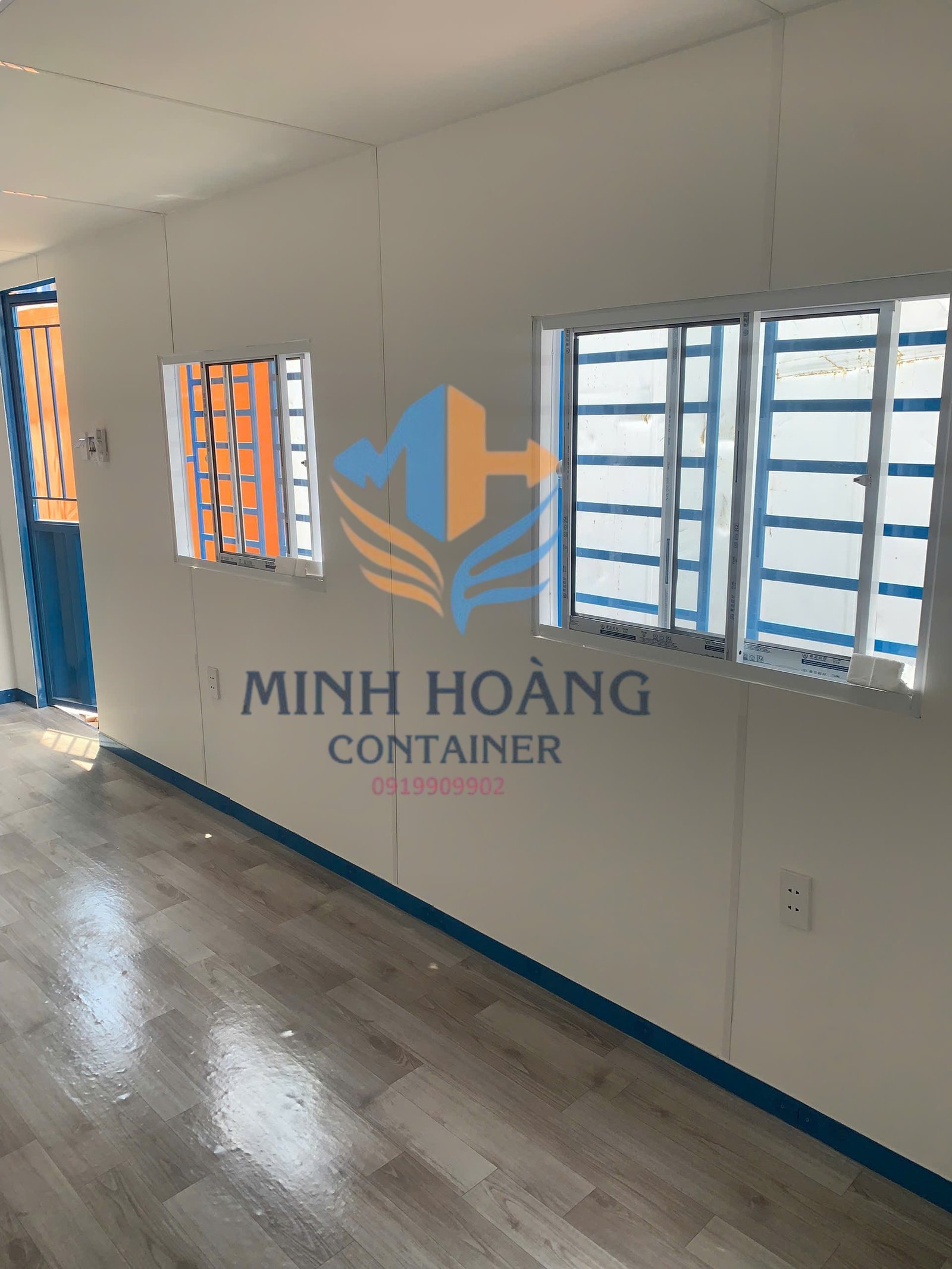 Container Văn Phòng 20 Feet Xanh Dương Vỏ Thường
